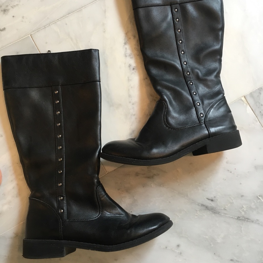 Tall black boots